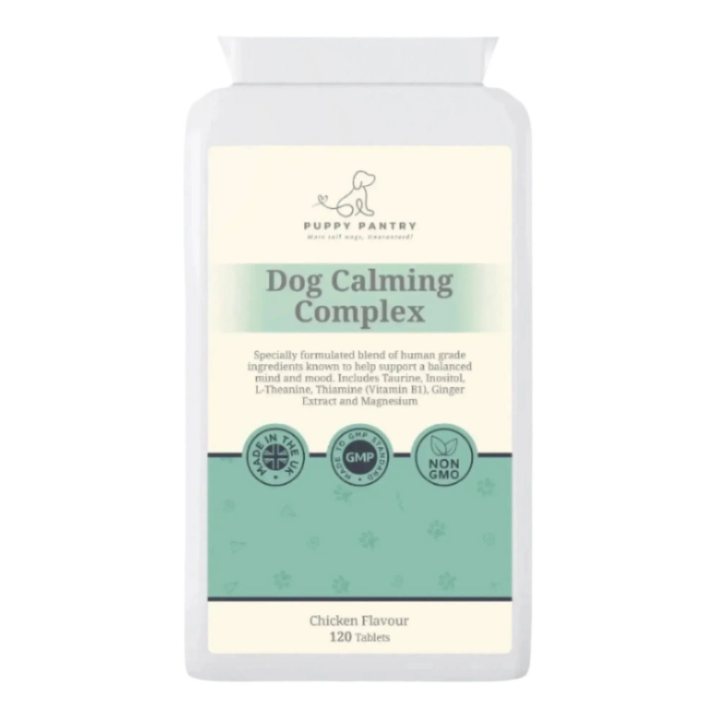 Calming Chews – Chicken (120 Pack)
Supports relaxation & relief from stress, separation anxiety, travel & fireworks