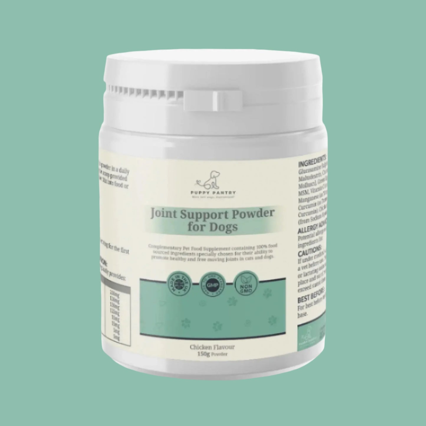 Dog Joint Mobility Support Powder – Advanced Formula for Mobility & Comfort 150g (2 Month Supply) - Puppy Pantry