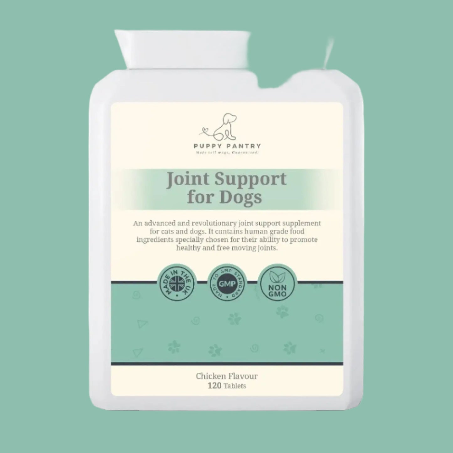 Dog Joint Mobility Support Tablets – Advanced Formula for Mobility & Comfort (120 Tablets - 4 Month Supply) - Puppy Pantry