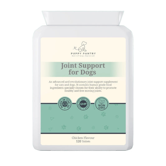 Dog Joint Mobility Support Tablets – Advanced Formula for Mobility & Comfort (120 Tablets - 4 Month Supply) - Puppy Pantry
