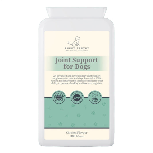 Dog Joint Mobility Support Tablets – Advanced Formula for Mobility & Comfort (BULK BUY 300 Tablets - 9 Month Supply) - Puppy Pantry