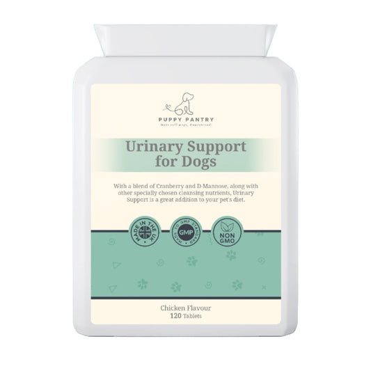 Dog Urinary Support Tablets – Natural Formula for Bladder & Kidney Health. (120 Tablets - 2 Month Supply) - Puppy Pantry